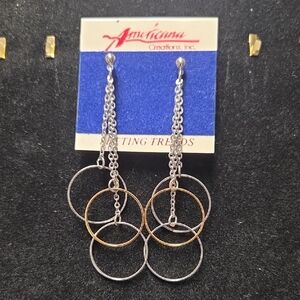 Silver and Gold Hoop Earrings